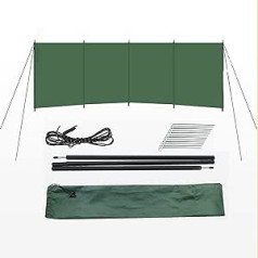 HENGGE Camping Windscreen Piston Windscreen Beach Windscreen Large Camping Windscreen Beach Windscreen Shelter Dark Green