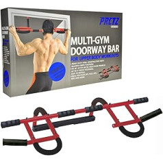 PRCTZ Unisex-Adult Multi Pull Up Bar Door Gym Plus, sarkans, viens izmērs