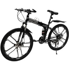 Begoniape 26 Inch Gearshift Mountain Bike, 21 Speed Disc Brake, MTB Mountain Bike, 130 kg Load Capacity, Speed Folding Bike, Bicycle for Men and Women