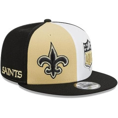 New Era NFL New Orleans Saints Oficiālā 2023. gada sānu līnija 9FIFTY Snapback spēles vāciņš, komanda