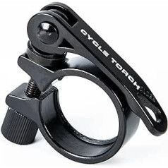 Cycle Torch Quick Release Bicycle Seat Post Clamp Machine Quality (Black, 31.8)