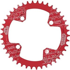 Alomejor velosipēdu ķēdes kloķa ķēdes gredzens 42T 104 BCD pozitīvs un negatīvs MTB velosipēda ķēdes gredzens velosipēda šosejas velosipēdam