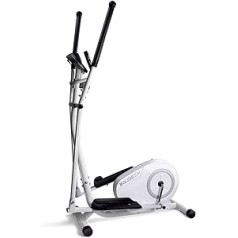 BOUDECH Elliptical Exercise Bike Cross Trainer Bi-Directional with Flywheel of 5 kg Ultra Quiet Magnetic Resistance Adjustable to 8 Levels and Design with Double Handle and Heart Rate Monitor