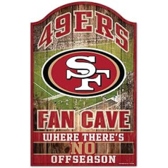 WinCraft NFL San Francisco 49ers koka zīme, 27,9 x 43,2 cm, melna 05979010