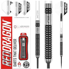 RED DRAGON Gian Van Veen Axis SE Premium Tungsten Steeltip Dart Set with Flights and Shafts