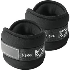 KK neoprēna potītes svari 1 pāra siksnas potītes vingrinājumi kāju svari 2 x 0,5 kg 1 kg 2 kg svari regulējama plaukstas siksna, staigāšana, skriešana, joga, treniņš, trenažieru zāle