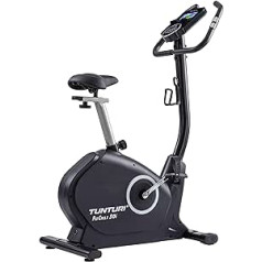 Tunturi FitCycle 50i velotrenažieris ar LCD monitoru | Ergometrs ar lietotņu vadību (Tunturi Routes & Zwift) | Mājas trenažieru velosipēds mājām ar 32 līmeņiem, pulsa sensoru, 150kg kravnesību