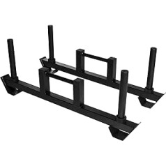 GORILLA SPORTS® Farmer's Walk Bars - turētājs svariem ar 50 mm cauruma diametru, Olympia, 131,5 x 10 x 51,5 cm, maksimālā slodze 300 kg - spēkavīru treniņiem, stieņa stieņi ar rokturiem