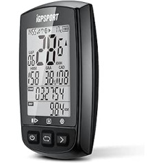 iGPSPORT velodators GPS ANT+ funkcija iGS50E bezvadu spidometrs, liels displejs, uzlādējams riteņbraukšanas odometrs, ūdensizturīgs