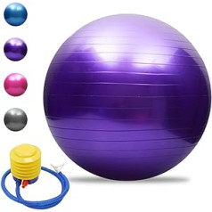 TOMSHOO Anti-Burst Yoga Ball verdickt Stabilität Balance Ball Pilates Barre körperliche Fitness Gymnastikball 45CM / 55CM / 65CM / 75CM Geschenk Luftpumpe