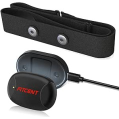 Fitcent sirdsdarbības sensors ar 5,3 KHz/Bluetooth un Ant+, sirdsdarbības monitors ar kaloriju uzraudzību un atmiņa riteņbraukšanai, skriešanai, fitnesam