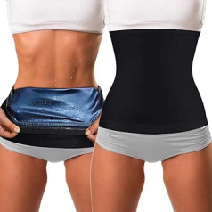 2 Pieces Waist Trimmer for Women Sweat Wrap Sweat Waist Trainer Abdominal Trainer Abdominal Wrap for Bodybuilding