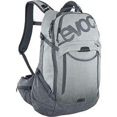 EVOC TRAIL PRO 16l aizsargmugursoma dienas ekskursijām un braukšanai pa taku, velo mugursoma (mugursoma ar LITESHIELD PLUS muguras aizsargu, īpaši viegla, 3l hidratācijas urīnpūšļa nodalījums, izmērs: S/M), akmens pelēks/oglekļa pelēks