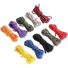 POPETPOP 20 Stk Multifunktionales Paracord Professionelle Schirmschnur Schwarz Kürzbares Schirmseil Tragbares Seil Praktische Schirmschnur Campingzubehör Linien Grün Armband Haupt Polyester