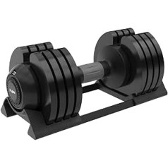 Newpower Fitness 20 kg Regulējamas hanteles, Regulējamas vietu taupošas hanteles, 5 svara līmeņi, 1,5-20 kg, Regulējamas hanteles ķermeņa treniņiem, Treniņu Fitnesa hanteles vīriešiem un sievietēm