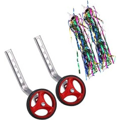 BANGHA Atbalsta riteņi bērnu velosipēdam, 1 komplekts, kopējais bērnu velosipēds, palīgriteņi, velo treniņa riteņi, bērnu velosipēda līdzsvara stabilizatora riteņi ar klipsi un lenti, FO velosipēds