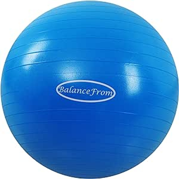 BalanceFrom 90g Capacity Anti-Burst Non Slip Exercise Ball with Quick Pump