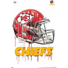 Trends International NFL Kansas City Chiefs — Drip Helmet 20 Wandposter, 37,4 x 56,8 cm, ungerahmte Premium versija