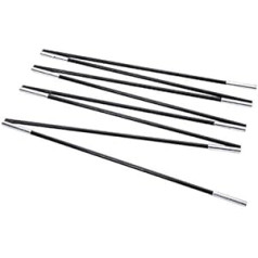 BERGER Fibreglass Poles 8 mm Additional Poles Pole Extension Camping Replacement Tent Black