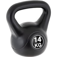 Kettlebell Kettlebell apaļais svars 14 kg Black Workout Spēka treniņš Kardio Treniņu Fitnesa Aprīkojums Mājai Ar Koka Kasti