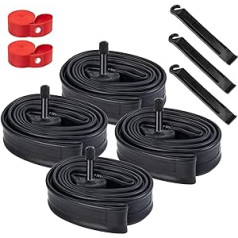 YunSCM Pack of 4 37/45-622 Inner Tubes 28 Inch 700CX35C/43C Tube 28 x 1.40 700 x 35c, 28 x 1.50 700 x 38c, 28 x 1.60 700 x 40c AV32 mm Valve Compatible 700c Road Bike Inner Tube 700 x 35 700x70038C