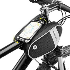 ROCKBROS velosipēda rāmja soma mobilā tālruņa turētāja stūres soma ar 360° rotējošu mobilā tālruņa turētāju 4,7–6,5 collu mobilajiem tālruņiem