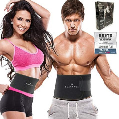 BLACKROX Trimm Your Waist Fitness Belt Comparison Winner Women and Men, Sweat Belt for Fat Burning, Premium Fitness Belt, Adjustable Sauna Slimming Belt for Weight Loss