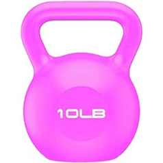 ZXQZ fitnesa hanteles, smagas vinila tējkannas mājas un fitnesa treniņiem spēka un kardio treniņiem. Kettlebells, 10 lb. Maza hantele