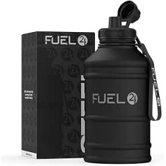 Fuel24 nerūsējošā tērauda krūze - 1,3 vai 2,2 litru ūdens pudele - īpaši spēcīga bez BPA noplūdes - liela sporta pudele, 1,3 l, 2,2 l, metāla pudele - krāsu opcijas