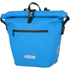 travelite Pamati velosipēdiem Liels velosipēdu bagāžas nodalījums Ūdensizturīgs ar noņemamu plecu siksnu un Rolltop aizdari, 20 litri, 1,1 kg, royal, Velosipēda soma