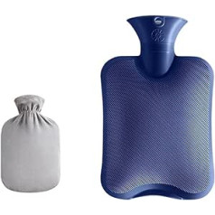 1000/2000 ml liels karstā ūdens maiss ar vāku ziemas roku sildīšanai, atkārtoti lietojams krūzes maisiņš karstam ūdenim (krāsa: stils B-Blue-2000ML)