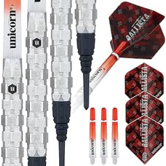 ‎Unicorn Soft Tip Ballista Darts 70% Natural Tungsten Barrels | Epic Soft Tips | 18g or 20g