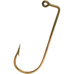 Mustad 32570-BR-1-1000 1 x spēcīgs 90 grādu RB Jig Hook makšķerēšanas termināla piederumi (1000 iepakojumā) bronzas 1. izmērs