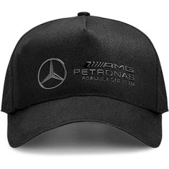 MERCEDES AMG PETRONAS Pirmās formulas komanda — Oficiālā Formula 1 preču kolekcija — Stealth Racer Cepure — Melna — Pieaugušajiem — One Size, melna