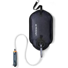 LifeStraw Peak sērijas gravitācijas ūdens attīrīšanas sistēma 8L — noņem vīrusus, baktērijas, parazītus — kempingiem, pārgājieniem, ārkārtas aprūpei, izdzīvošanai un āra piedzīvojumiem, Mountain Blue (zils)