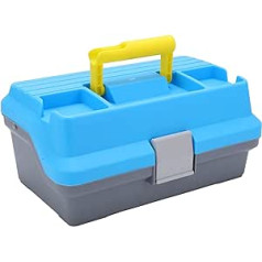Makšķerēšanas piederumu kaste Pārnēsājama ABS trīsslāņu makšķerēšanas piederumu uzglabāšanas kaste Ergonomisks rokturis, ūdensnecaurlaidīgs kastes organizators ēsmas konteinera futrālis makšķerēšanai