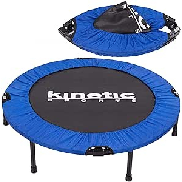 KINETIC SPORTS Fitnesa batuts Ø 91/96/102/122 cm - Mini batuts salokāms, Jumping Fitness iekštelpu batuts, Bērnu batuts, Sporta Testa Pattern Winner Design, Noslogojams līdz 100 kg