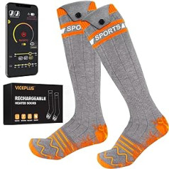 Beheizbare Socken Beheizte Socken,Heizsocken Skisocken 5v 5000 mAh Wiederaufladbare Warme Socken Fußwärmer mit APP-Steuerung Warme Winter Socken
