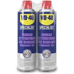 WD-40 Specialist 49941/NBA velosipēdu ķēdes tīrīšanas līdzeklis, caurspīdīgs, 2 x 500 ml