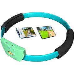 NBCP Gym Ring Fit Adventure bērniem, piemērots somatosensorajām sporta spēlēm/vingrinājumiem Fitnesa gredzens ar kāju siksnas piederumiem, Bluetooth bezvadu savienojums, Android iOS mobilajām ierīcēm