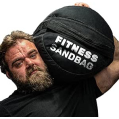 Bells of Steel Strongman Fitness Training Sandbag treniņu soma komerciālai un privātai trenažieru zāles treniņu boksa maisam — Fitnesa pauerliftings, smagā spēka treniņš Cross Training — 300 mārciņas