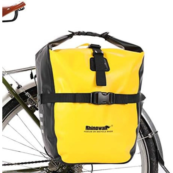 Rhinowalk velosipēda soma, 20L TPU (termoplastisks poliuretāns) ūdensnecaurlaidīgi velosipēdu maisiņi, neplīstoši aizmugurējā sēdekļa bagāžnieka soma, MTB velosipēdu sēdekļu somas