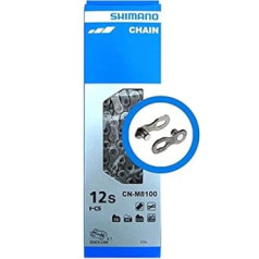 SHIMANO Unisex Cadena Xt M8100 12v 126 Es ķēde, melna