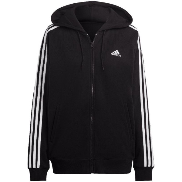 Adidas Essentials 3 svītru franču frotē liela izmēra jaka ar pilnu rāvējslēdzēju W IC8782 / S