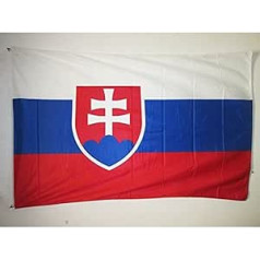 AZ KAROGS Slovākijas karogs 150 x 90 cm – Slovākijas karogs 90 x 150 cm āra lietošanai Metāla cilpiņas Karogi Augstākās kvalitātes