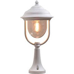 Konstsmide Parma 7224-250 Base Light Width 24 cm Depth 24 cm Height 54 cm 1x 75 W IP43 Painted Aluminium Matt White