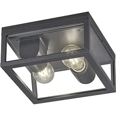 Trio Leuchten Garonne 601860242 Outdoor Ceiling Light Die-Cast Aluminium Anthracite Excl. 2x E27