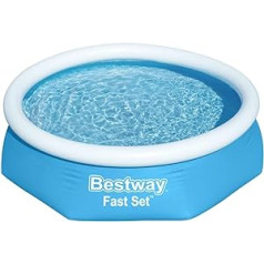 Bestway Fast Set virszemes baseins bez sūkņa, diametrs 244 x 61 cm, zils, apaļš