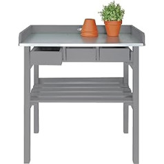 Esschert Design Pflanztisch, Gartentisch in grau, ca. 79 cm x 38 cm x 82 cm