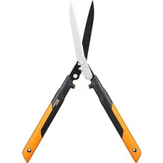 Fiskars PowerGear X HSX92 1023631 Pavarų gyvatvorių žirklės Nelipni danga Aukštos kokybės plieniniai peiliai, ilgis 63 cm juoda/oranžinė
